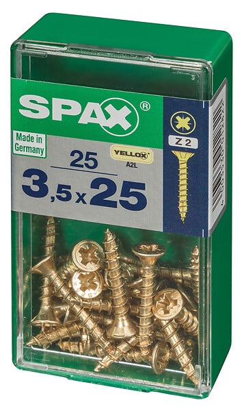 SPAXFRANCE - SPAX TF PZ 3.5x25 YELLOX 25 PC - large