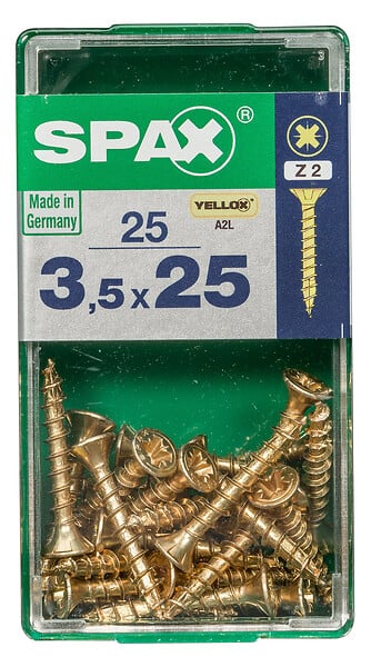 SPAXFRANCE - SPAX TF PZ 3.5x25 YELLOX 25 PC - large