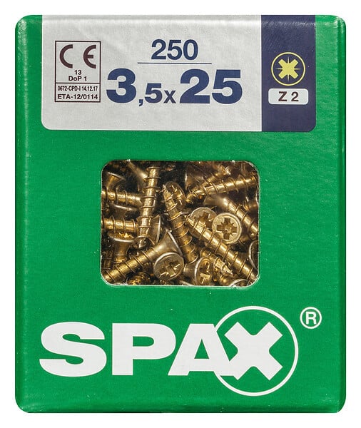 SPAXFRANCE - SPAX TF PZ 3.5x25 YELLOX 250 PC - large