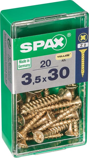 SPAXFRANCE - SPAX TF PZ 3.5x30 YELLOX 20 PC - large