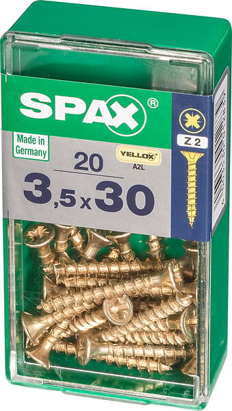 SPAXFRANCE - SPAX TF PZ 3.5x30 YELLOX 20 PC - large