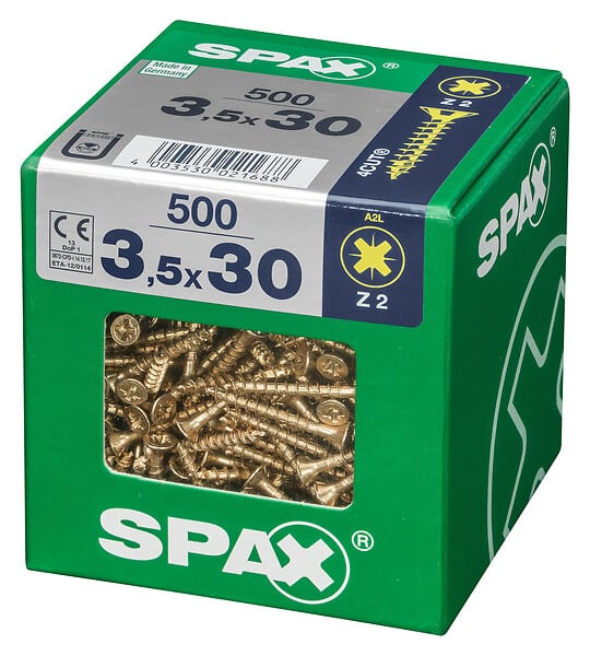 SPAXFRANCE - SPAX TF PZ 3.5x30 YELLOX 500 PC - large