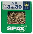 SPAXFRANCE - SPAX TF PZ 3.5x30 YELLOX 500 PC - vignette