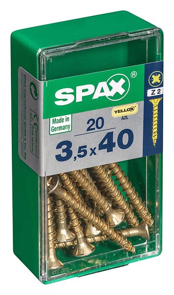 SPAXFRANCE - SPAX TF PZ 3.5x40 YELLOX 20 PC - large