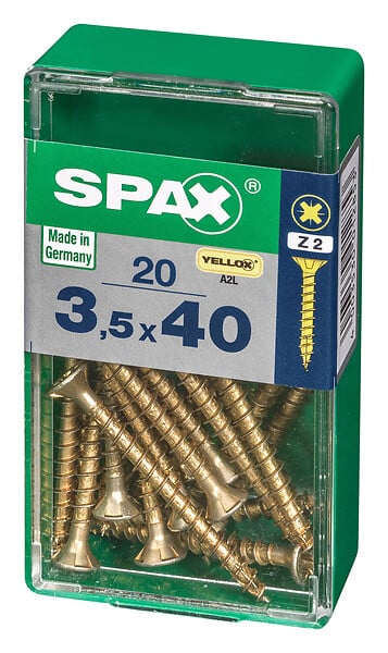 SPAXFRANCE - SPAX TF PZ 3.5x40 YELLOX 20 PC - large