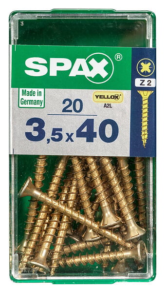 SPAXFRANCE - SPAX TF PZ 3.5x40 YELLOX 20 PC - large