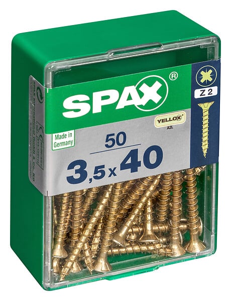SPAXFRANCE - SPAX TF PZ 3.5x40 YELLOX 50 PC - large