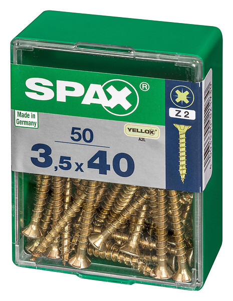 SPAXFRANCE - SPAX TF PZ 3.5x40 YELLOX 50 PC - large