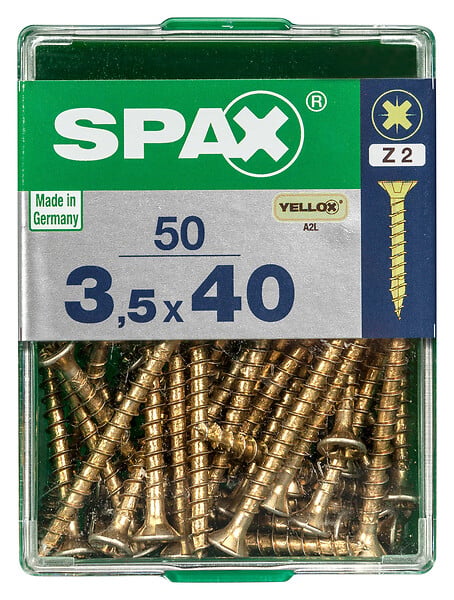 SPAXFRANCE - SPAX TF PZ 3.5x40 YELLOX 50 PC - large