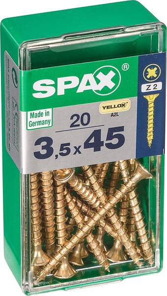 SPAXFRANCE - SPAX TF PZ 3.5x45 YELLOX 20 PC - large