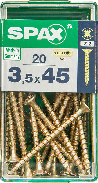 SPAXFRANCE - SPAX TF PZ 3.5x45 YELLOX 20 PC - large