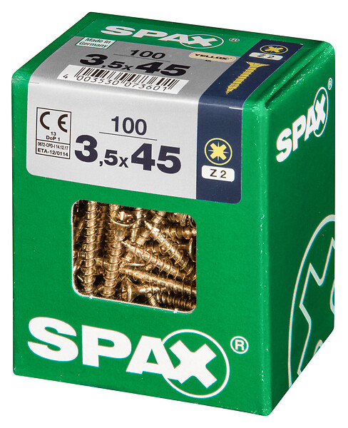 SPAXFRANCE - SPAX TF PZ 3.5x45 YELLOX 100 PC - large