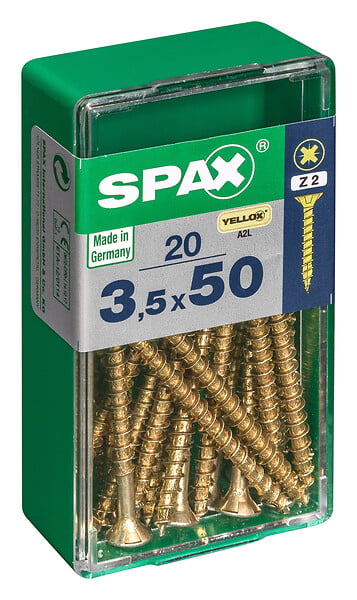 SPAXFRANCE - SPAX TF PZ 3.5x50 YELLOX 20 PC - large