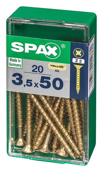 SPAXFRANCE - SPAX TF PZ 3.5x50 YELLOX 20 PC - large