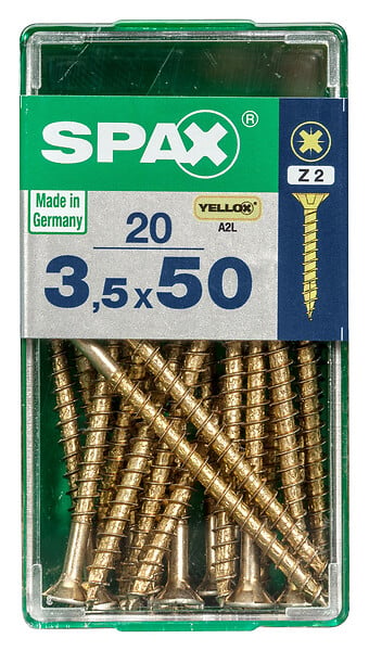 SPAXFRANCE - SPAX TF PZ 3.5x50 YELLOX 20 PC - large