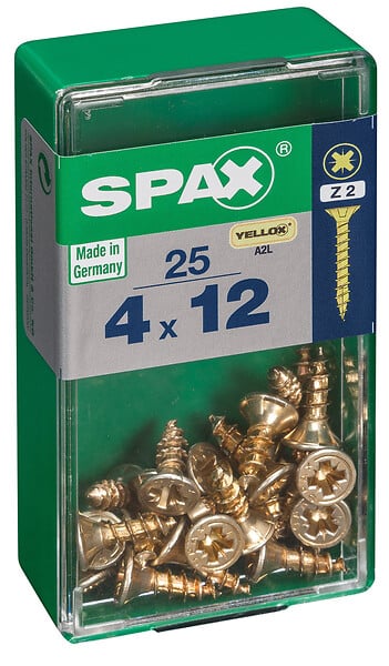 SPAXFRANCE - SPAX TF PZ 4x12 YELLOX 25 PC - large