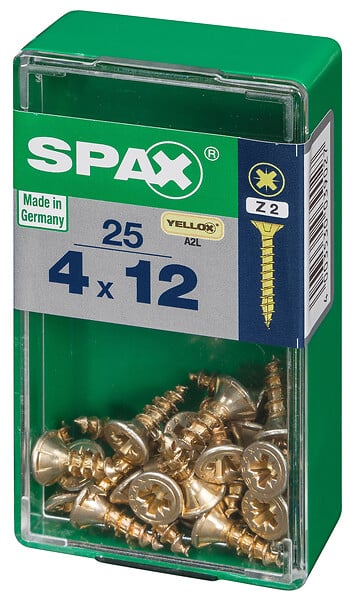 SPAXFRANCE - SPAX TF PZ 4x12 YELLOX 25 PC - large