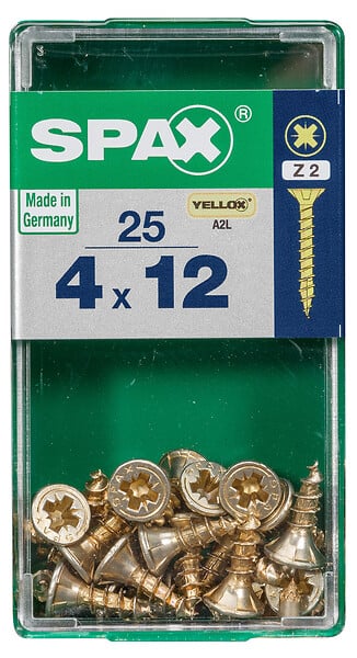 SPAXFRANCE - SPAX TF PZ 4x12 YELLOX 25 PC - large