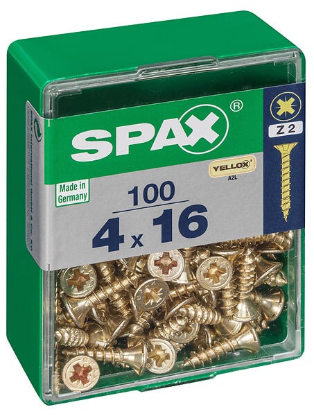 SPAXFRANCE - SPAX TF PZ 4x16 YELLOX 100 PC - large
