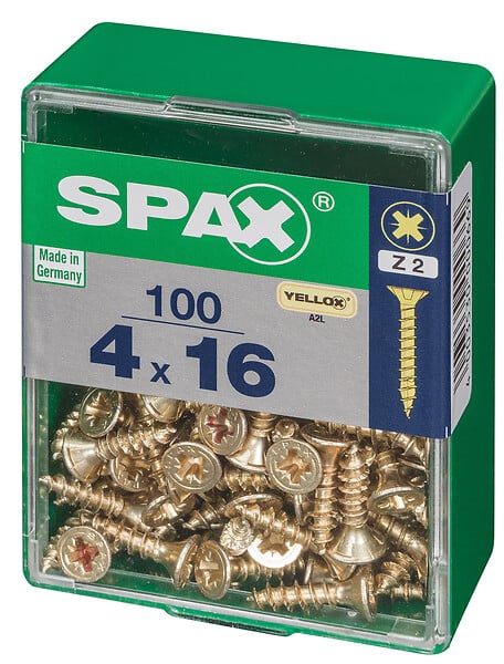 SPAXFRANCE - SPAX TF PZ 4x16 YELLOX 100 PC - large