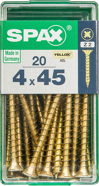 SPAXFRANCE - SPAX TF PZ 4x45 YELLOX 20 PC - large