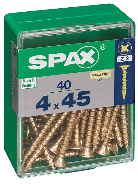 SPAXFRANCE - SPAX TF PZ 4x45 YELLOX 40 PC - large