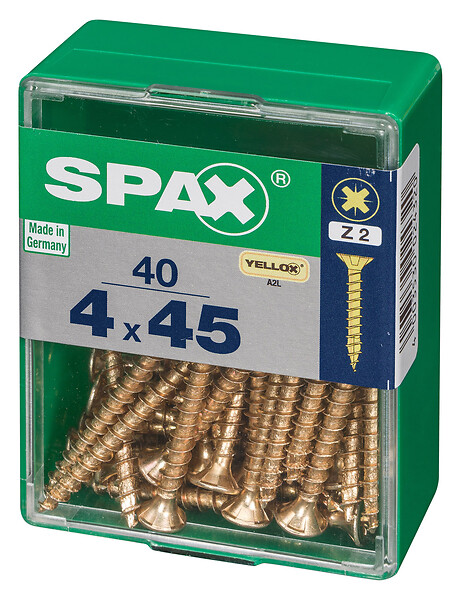 SPAXFRANCE - SPAX TF PZ 4x45 YELLOX 40 PC - large