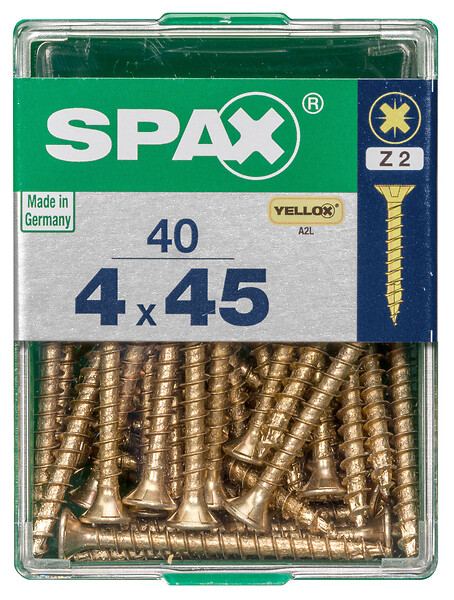 SPAXFRANCE - SPAX TF PZ 4x45 YELLOX 40 PC - large