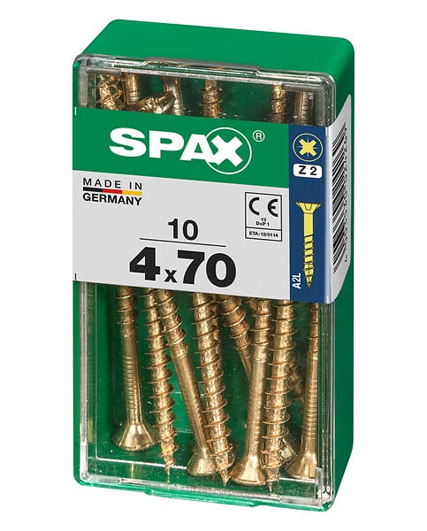SPAXFRANCE - SPAX TF PZ 4x70 YELLOX 10 PC - large