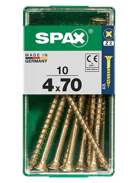 SPAXFRANCE - SPAX TF PZ 4x70 YELLOX 10 PC - large