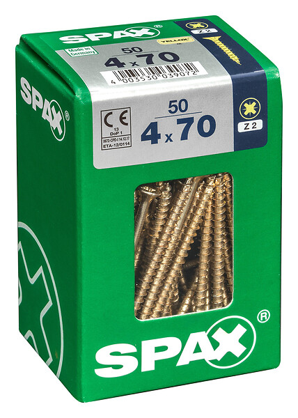 SPAXFRANCE - SPAX TF PZ 4x70 YELLOX 50 PC - large