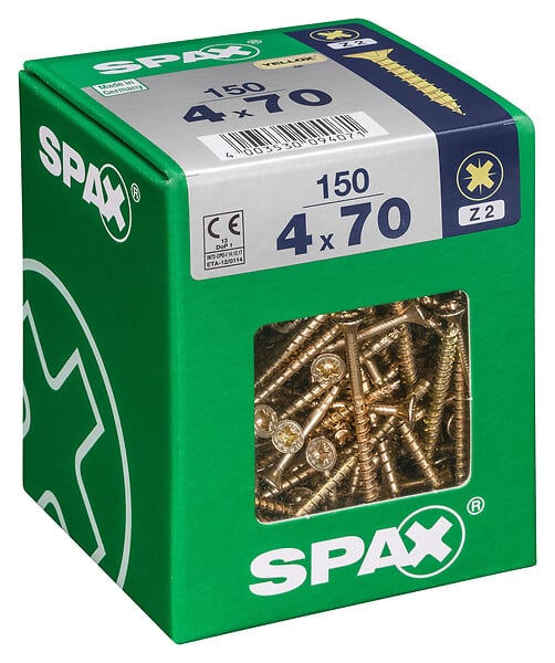 SPAXFRANCE - SPAX TF PZ 4x70 YELLOX 150 PC - large