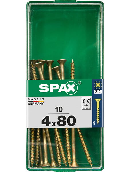 SPAXFRANCE - SPAX TF PZ 4x80 YELLOX 10 PC - large