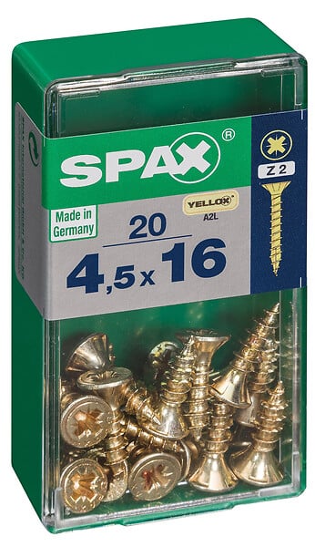 SPAXFRANCE - SPAX TF PZ 4.5x16 YELLOX 20 PC - large
