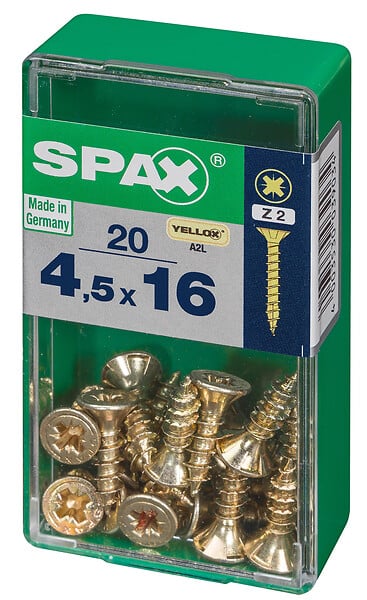 SPAXFRANCE - SPAX TF PZ 4.5x16 YELLOX 20 PC - large