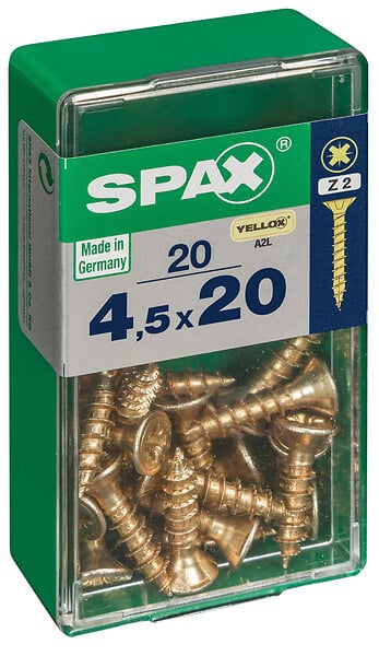 SPAXFRANCE - SPAX TF PZ 4.5x20 YELLOX 20 PC - large