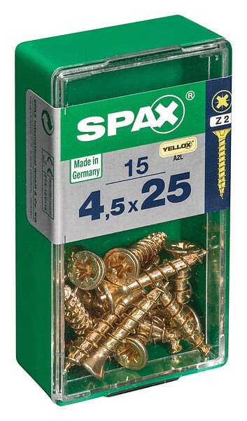SPAXFRANCE - SPAX TF PZ 4.5x25 YELLOX 15 PC - large