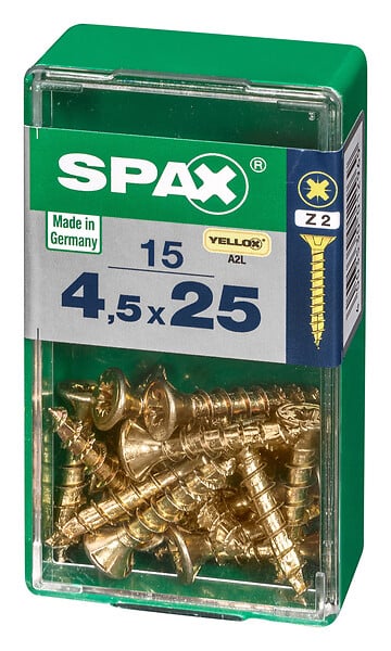 SPAXFRANCE - SPAX TF PZ 4.5x25 YELLOX 15 PC - large