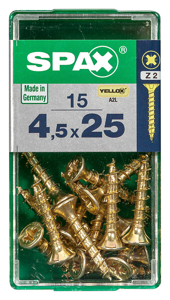 SPAXFRANCE - SPAX TF PZ 4.5x25 YELLOX 15 PC - large