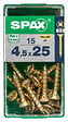 SPAXFRANCE - SPAX TF PZ 4.5x25 YELLOX 15 PC - vignette