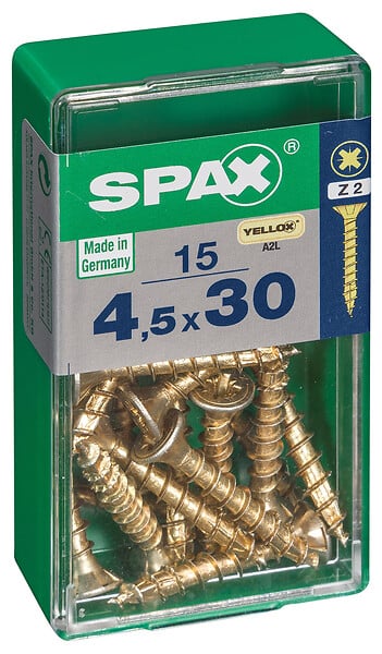 SPAXFRANCE - SPAX TF PZ 4.5x30 YELLOX 15 PC - large