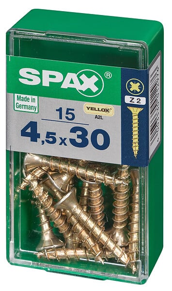 SPAXFRANCE - SPAX TF PZ 4.5x30 YELLOX 15 PC - large