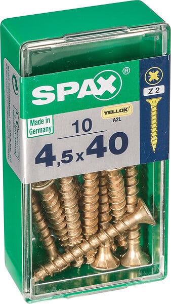 SPAXFRANCE - SPAX TF PZ 4.5x40 YELLOX 10 PC - large