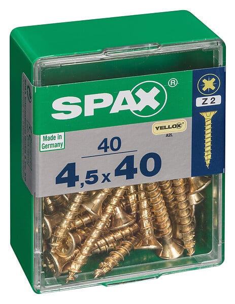 SPAXFRANCE - SPAX TF PZ 4.5x40 YELLOX 40 PC - large