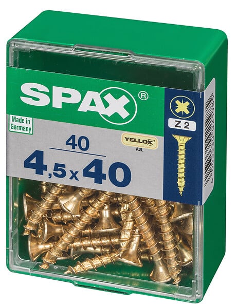 SPAXFRANCE - SPAX TF PZ 4.5x40 YELLOX 40 PC - large