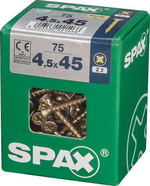 SPAXFRANCE - SPAX TF PZ 4.5x45 YELLOX 75 PC - large