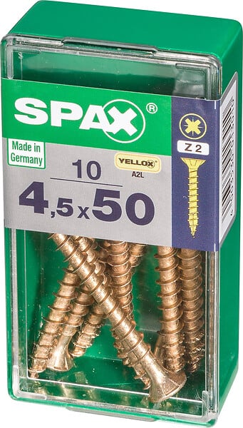 SPAXFRANCE - SPAX TF PZ 4.5x50 YELLOX 10 PC - large