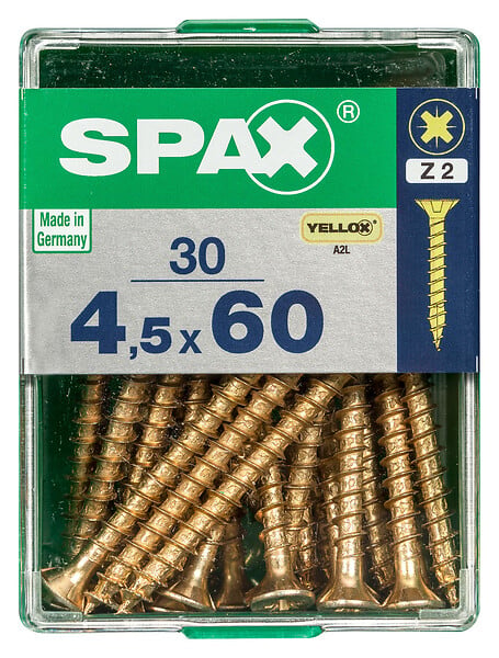 SPAXFRANCE - SPAX TF PZ 4.5x60 YELLOX 30 PC - large