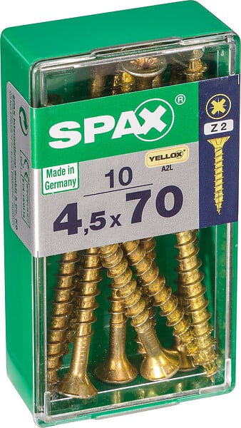 SPAXFRANCE - SPAX TF PZ 4.5x70 YELLOX 10 PC - large