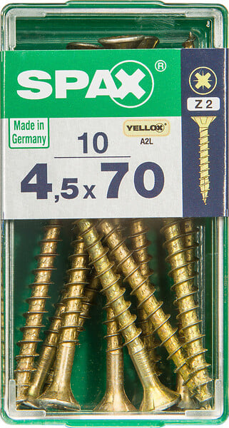SPAXFRANCE - SPAX TF PZ 4.5x70 YELLOX 10 PC - large